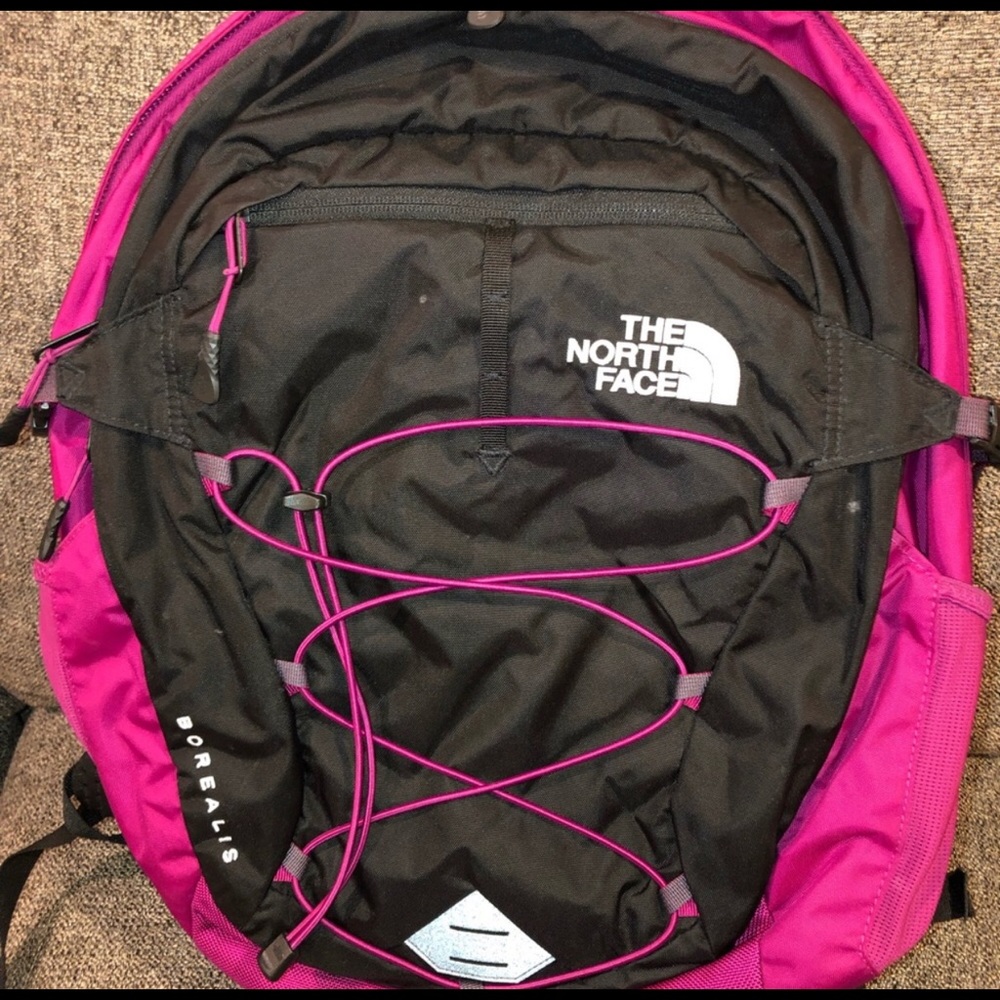 The North Face backpack.